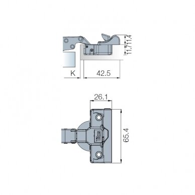 TITUS T-type 110 TeraBlack hinge 3