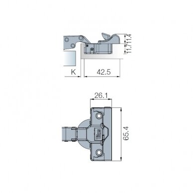 TITUS T-type 110 TeraBlack hinge 5