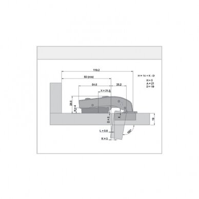 "TOP LINE" blind corner hinges 1