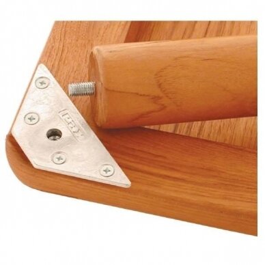 Triangular plate with bushing for leg fastening 1