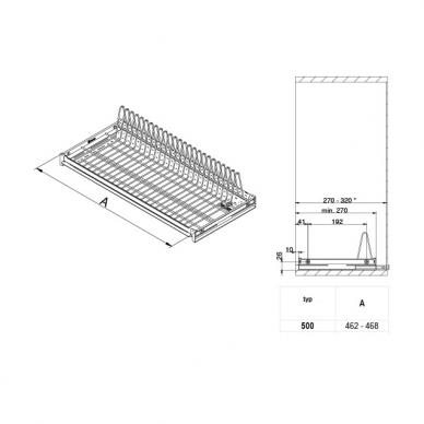 Combi plate and glass rack chrome plated with aluminum frame 1