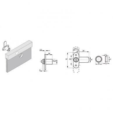 Cam lock for drawers, wardrobes, sliding systems 1