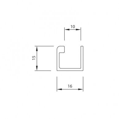 Horizontal upper/lower profile for systems AS/ER/EC