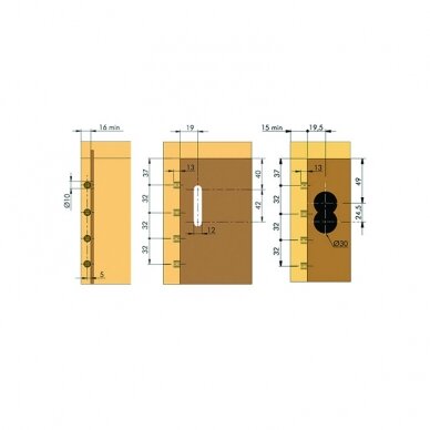 Universal concealed cabinet hanger "LIBRA H2" 2