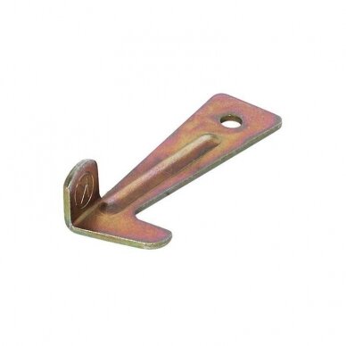 Locking hook 52 mm for sliding tables, yellow chromated