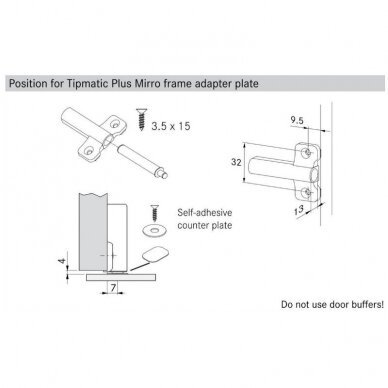 Tipmatic Plus for NEXIS hinges MIRRO 3