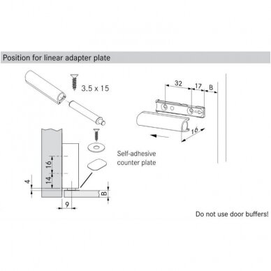 Tipmatic Plus for NEXIS hinges MIRRO 2