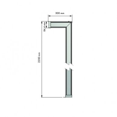 Vertical profile, mounting to the wall 2