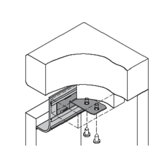 Top fixing bracket for an upper profile