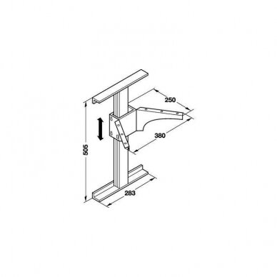 Single post lift for raising or lowering table tops 1