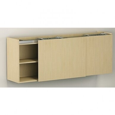 Coplanar sliding door system "Hawa Frontino 20 H OS" for kitchen highboards