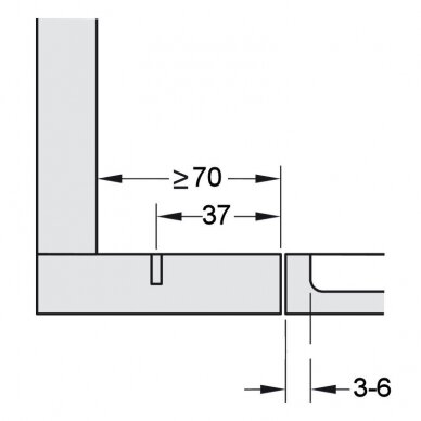 Оодноплоскостная петля 48/6 mm Duomatic Premium 110° 1