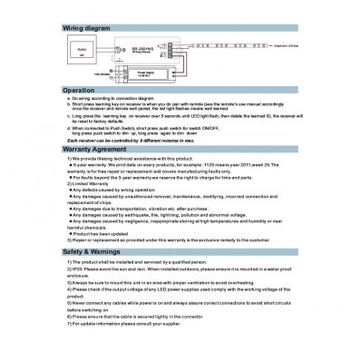 1 channel RF receiver 2