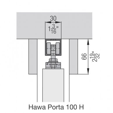 Single running top track for top mounting 1