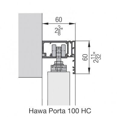 Single running top track for side mounting 1