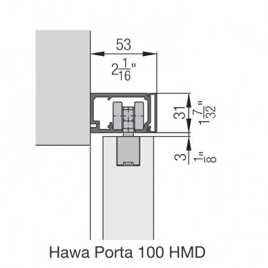 Single running top track for side mounting 2