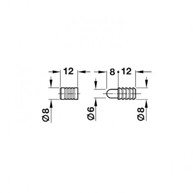 Messingpuks Ø = 8 mm 1